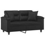 2-kohaline diivan patjadega, must, 120 cm, kunstnahk CFE84288
