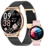 Nutikell Nutikell naistele Lazird, roosakuldne, AMOLED 1.43", EKG, gl&uuml;koosi- ja kehasisalduse n&auml;itajad, mikrofoniga ja k&otilde;lariga, IP67