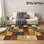 Kristall Samet Retro Ruuduline Muster Vaip Veekindel Luksuslik. , 55,12 * 78,74 colio / 140 * 200 cm