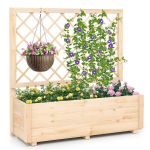 Costway lillekast v&otilde;rega k&otilde;rgendatud voodiga v&otilde;re ja &auml;ravooluavadega naturaalne 98 x 35 x 101 cm