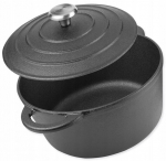 Rossner Austria malmpott 22cm 2,6 liitrit traditsiooniline vastupidav raske malmist k&uuml;psetusn&otilde;u