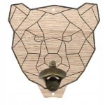 Seinale kinnitatav pudeliavaja puidust karu