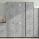 k&otilde;rge kapp，puhvetkapp, betoonhall, 70x42,5x185 cm tehispuit CFE228086