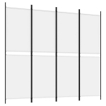 4 paneeliga ruumijagaja，sirm, valge, 200 x 180 cm, kangas CFE404271