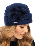 Vivisence naiste toque premium elegantne talvem&uuml;ts soe ja hubane peakate talvel ja s&uuml;gisel soe paks trikim&uuml;ts, klassikaline m&uuml;ts naistele, valmistatud eu, tumesinine, &uuml;ksus, Vienas dydis tinka visiems