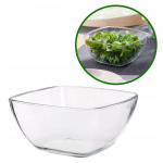 Klaasist salatikauss puuviljadele, kandiline kauss Altom Design 18cm 1,6 l