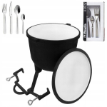 Malmist emailitud pada 11l pott k&uuml;psetamiseks l&otilde;kke jaoks s&ouml;&ouml;giriistad Amefa 24tk