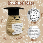 Positiivne kartul sakslane bakalaureuse k&uuml;baraga &otilde;nne talisman tasku kallistus &otilde;nnelik kartul emotsionaalse toe pl&uuml;&uuml;sm&auml;nguasjad kingiideed abi 2025 kingitused kool sa lood &otilde;nne talisman julguse