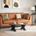 Diivanilaua jalad X-kujuline 2 tk Must 60x(30-31) cm Teras CFE162377