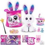 Pets Alive Magic Bunnies by Zuru elektrooniline kaisukaru &uuml;llatusega, interaktiivne v&otilde;lulelu (valge j&auml;nes)