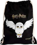 Harry Potter spordikott - Hedwigi &ouml;&ouml;kulli kangast seljakott n&ouml;&ouml;ridega, must, must