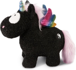 Nici Kaisu Rainbow Yin 32 cm - &Uuml;kssarviku pl&uuml;&uuml;sm&auml;nguasi t&uuml;drukutele, poistele ja beebidele, kohev t&auml;idisega m&auml;nguasi kallistamiseks, 48410, must