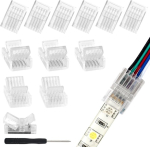 12 tk. Led riba &uuml;henduskomplekt, 5 kontakti, 10 mm