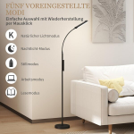 LED-p&otilde;randalamp, 5 režiimi, m&auml;lufunktsioon, reguleeritav heledus, teras, must