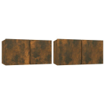 seina telerikapid，telerialus，TV kapp 2 tk, suitsutatud tamm 60 x 30 x 30 cm CFE813164