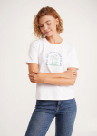 Naiste T-s&auml;rk T-SHIRT PRINT 4802/60 Giulia, v&auml;rv white palm print