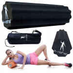 Massaažirull tupsudega K-Reha must 46x14.5 cm koos kotiga