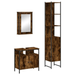 3-osaline vannitoa m&ouml;&ouml;blikomplekt, suitsutatud tamm, tehispuit CFE860083