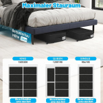 Kukikan voodialune hoiukast rataste ja 3 k&auml;epidemega, 2 tk komplekt, kokkupandav voodialune sahtlikast, 50 l, kokkupandav hoiukast metallraamiga riiete, jalatsite, tekkide ja pleedide jaoks