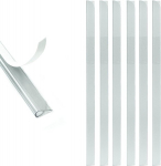 Leo's - 100 x din-liist isekleepuv l&auml;bipaistev din a4 (297 mm) fh 3-4 mm umbes 30 lehele - klambriliist augustamata paberidokumentide ja lehtede k&ouml;itmiseks - k&otilde;vast pvc-st klambririba