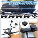 Abnaok 4 universaalset katuseboksi kinnitusklambrit, katuseboksi kinnitusklamber, roostevabast terasest u-klambrite paigaldustarvikud