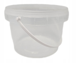 Plastikust &auml;mber kaanega, toiduainete sertifikaat, 0,6 l - 10 tk
