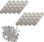 Wenrenmk 10 lameda &uuml;hendusdetaili pakki, puidu&uuml;hendused, roostevabast terasest perforeeritud plaat, 40 kinnituskruviga, kasutatakse &uuml;hendamiseks, m&ouml;&ouml;bli parandamiseks