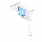 Sepio laekinnikuivati pesule ja pesu jaoks 6 varrast 90 cm vastupidav valge