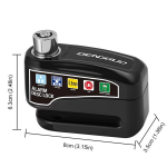 Juhtmevaba jalgratta/mootorratta/skuutri/mopeedi alarm 110db, laius 5,5mm, must