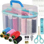 Retoo suur &otilde;mbluskomplekt 8 niidirulliga, &otilde;mblusn&otilde;elte komplekt, 4 n&ouml;&ouml;pi, &otilde;mblusn&otilde;elad, k&auml;&auml;rid, r&auml;tsepa m&otilde;&otilde;dulint, s&otilde;rmk&uuml;bar, haakn&otilde;elad ja niidit&otilde;mbaja, &otilde;mblustarvikud, komplektne