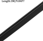 Top-vigor servamislatt u-tihend must pvc u-kanali servakaitse sobib 2.5-3.5mm servadele 3m pikk u-kujuline kummikanal