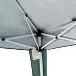 Kokkupandav paviljon 2,4x2,4m, UV-kaitsega telk, peotelk koos kandekotiga aiapidudeks, terasest raamiga, roheline