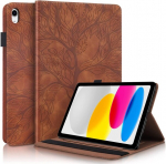 Succtopy &uuml;mbris Ipad (a16) 11. p&otilde;lvkonna 11-tollisele 2025, Ipad 10. p&otilde;lvkonna 10,9-tollisele 2022 Pu nahast kaitse&uuml;mbris pliiatsi hoidjaga Folio Flip Wallet &uuml;mbris pruun