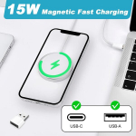 Mag-safe juhtmevaba laadija iphone 2m iphone 16/16e/15/14/13/12 seeriale ja airpods 3/2/pro2, 2 tk 15w kiire induktiivlaadimise jaam, magnetiline juhtmevaba laadija induktiivne juhtmevaba laadija