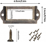50 tk. Metallist etiketihoidjad, 60x24 mm, pronksv&auml;rvi