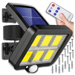 P&auml;ikese Led lamp liikumis- ja h&auml;marikuanduriga, v&auml;listingimustes halogeen aiavalgusti puldiga