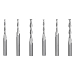 6 x lame otsfrees, t&auml;iskarbiidist &uuml;he servaga frees, karbiidist soon, otsfrees, kattega Cnc-frees, tihedusplaadile, puidule, alumiiniumile, terasele, titaanile, vineerile, 3.175 x 12 x 38, 3.175 x 15 x