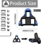 Premium spd klotsid jalgrattakingadele, &uuml;hilduvad shimano spd sl sm-sh10 sm-sh11 sm-sh12, jalgratta varuklotsid, siseruumide jalgrattas&otilde;idu ja maanteeratta klotside komplekt (sinine)
