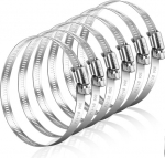 Caianwin 6 tk 91&ndash;114 mm voolikuklambrite komplekt, suured roostevabast terasest toruklambrid, reguleeritavad klambrid v&auml;ljalaskevooliku, kuivati ventilatsiooni, voolikute, torude jaoks