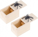 &Auml;mbliku kuju, hirmutav naljakarp, 2-osaline puidust naljakarp, k&auml;sit&ouml;&ouml;na valminud imitatsioonm&auml;nguasi, h&uuml;ppav &auml;mblikum&auml;nguasi, naljakas kingitus lastele ja t&auml;iskasvanutele, k&auml;&auml;rid-karp