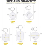 Mardatt 40 t&uuml;kki l&auml;bipaistvad akr&uuml;&uuml;lfotoraamidega v&otilde;tmehoidjad isikup&auml;rastatud fotode sisestamiseks ristk&uuml;liku s&uuml;damekujulised &uuml;mmargused ruudukujulised ja teemantkujulised, ideaalsed isetegemise kingitusteks, l&auml;bipaistvad