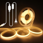 Alitove cob led riba 230 v otse&uuml;hendus 3 m soe valge 3000 k led valgusriba v&auml;litingimustes 220 v pistik l&uuml;litiga magamistoa aia terrassi basseini isetegemise valgustuseks ja kodu kaunistamiseks