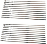 20 kvaliteetset roostevabast terasest grillvarda, 50 cm - 1 cm laiused - tugev 2 mm paksus