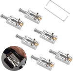 Tremolo sadulad 6 tk silla sabaosa elektrikitarride varuosad koos 2 kruviga, elektrikitarride keelte hoidja tremolo silla sadul rulliga elektrikitarride silla sabaosale varuks