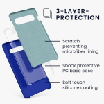 Kwmobile &uuml;mbris, &uuml;hildub Samsung Galaxy S10-ga - silikoonist mobiiltelefoni &uuml;mbris - pehme mobiiltelefoni &uuml;mbris - juhtmevaba laadimine - baltic blue