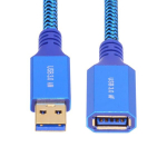 Xiwai 5 gbps usb 3.0 type a male kuni usb 3.0 a female pikendus punutud kaabel sinine ketta ssd kaamera andmete jaoks 0.6 m