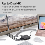 S&uuml;learvuti laadija Kensington Md125u4 Usb4 dokkimisjaam Microsoft Surface s&uuml;learvutitele, m&otilde;eldud 2 monitorile, 4k-8k Thunderbolt 3 ja 4 dokkimisjaam, 2 Hdmi porti, 2 Usb-a 3.2 porti ja Usb-c 3.2 port (k32857ww)