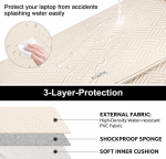 Arvok 15 15.6 16 tollise s&uuml;learvuti kott, kaitsev &uuml;mbris v&auml;ikese &uuml;mbrisega Macbook Air/macbook Pro 15 16 tolli jaoks, veekindel s&uuml;learvuti &uuml;mbris kandesangaga Hp/dell/lenovo/asus/acer/samsung jaoks, piimjas valge