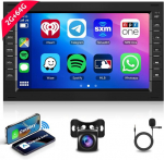 2g + 64g Hodozzy autoraadio Vw Passat Golf Mk5 Mk6 Jetta T5 Eos Polo Touran Seat Sharanile koos juhtmevaba Carplay Android Autoga, 7-tolline puuteekraan Gps Wifi Bluetooth Fm/rds/eq/swc + tagurduskaamera