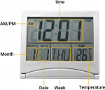 1 tk kaasaskantav kokkupandav reisialarmkell, v&auml;ike digitaalne kell, digitaalne led &auml;ratuskell, temperatuurikalender, edasil&uuml;kkamise funktsioon